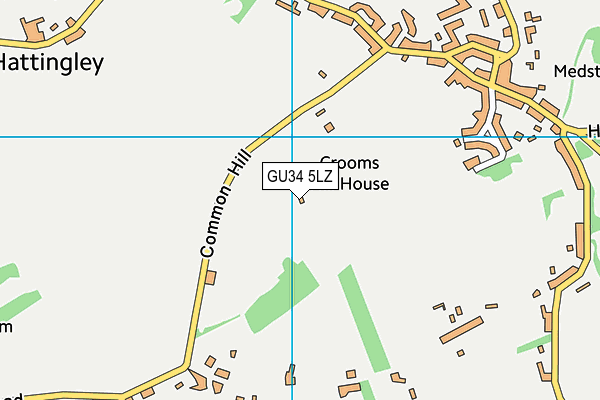 GU34 5LZ map - OS VectorMap District (Ordnance Survey)