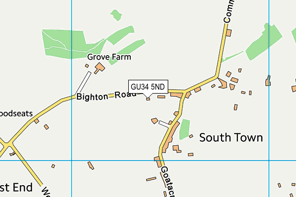GU34 5ND map - OS VectorMap District (Ordnance Survey)