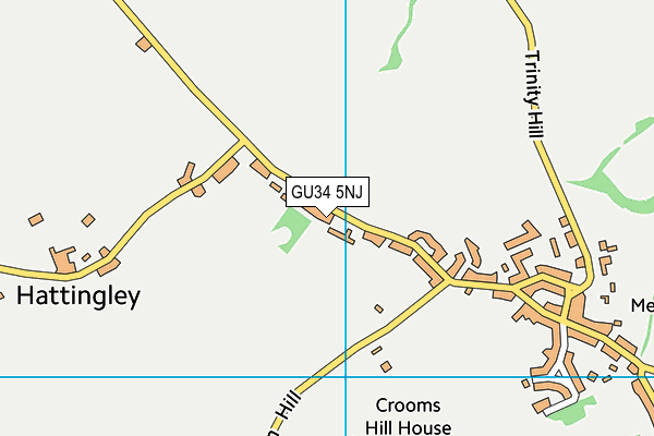 GU34 5NJ map - OS VectorMap District (Ordnance Survey)