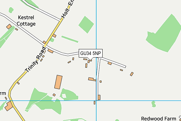 GU34 5NP map - OS VectorMap District (Ordnance Survey)