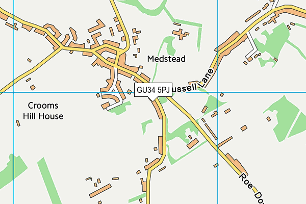 GU34 5PJ map - OS VectorMap District (Ordnance Survey)