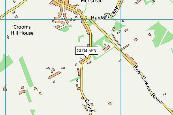 GU34 5PN map - OS VectorMap District (Ordnance Survey)