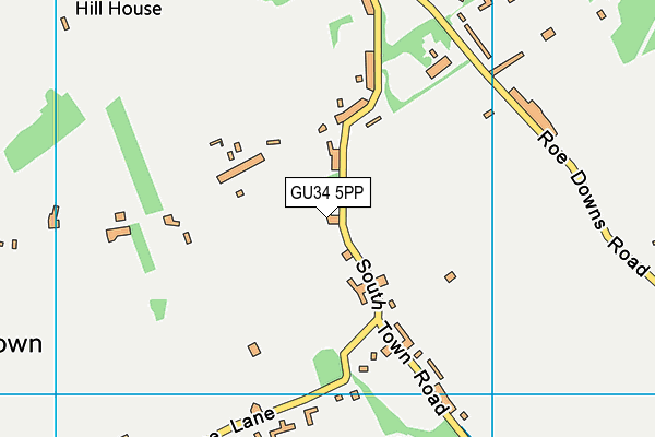 GU34 5PP map - OS VectorMap District (Ordnance Survey)