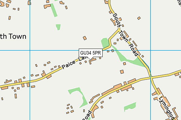 GU34 5PR map - OS VectorMap District (Ordnance Survey)