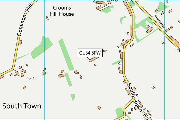 GU34 5PW map - OS VectorMap District (Ordnance Survey)