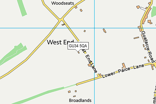 GU34 5QA map - OS VectorMap District (Ordnance Survey)