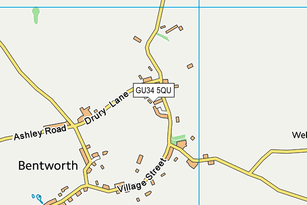 GU34 5QU map - OS VectorMap District (Ordnance Survey)
