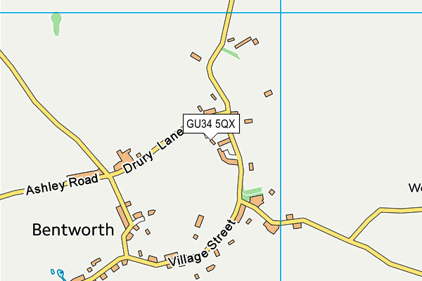 GU34 5QX map - OS VectorMap District (Ordnance Survey)