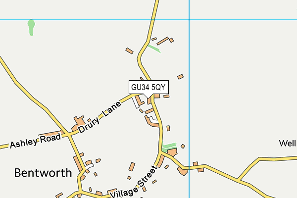 GU34 5QY map - OS VectorMap District (Ordnance Survey)
