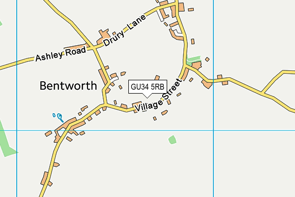 GU34 5RB map - OS VectorMap District (Ordnance Survey)