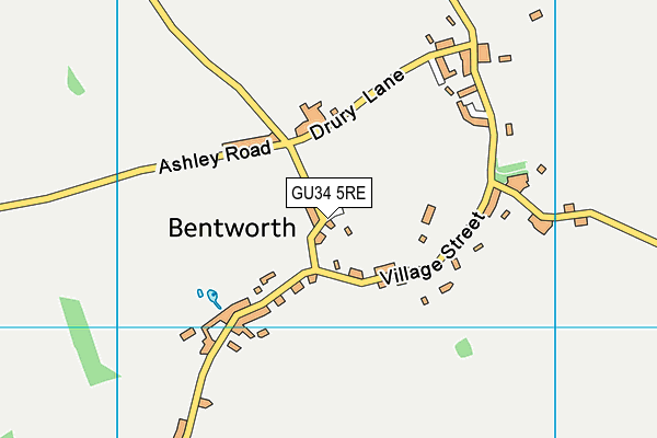 St Mary's Bentworth Church Of England Primary School map (GU34 5RE) - OS VectorMap District (Ordnance Survey)