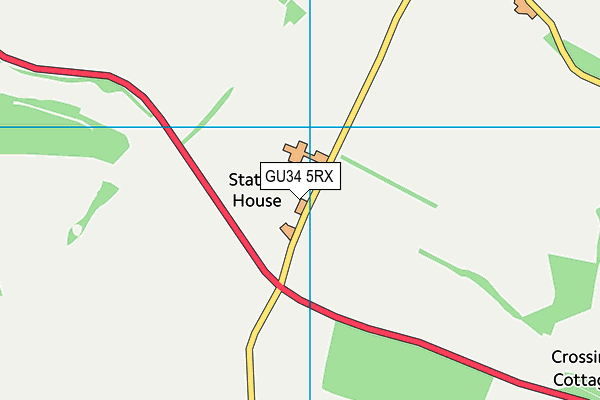 GU34 5RX map - OS VectorMap District (Ordnance Survey)