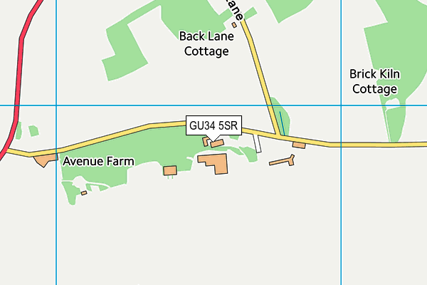 GU34 5SR map - OS VectorMap District (Ordnance Survey)