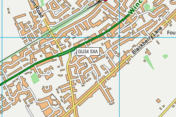 GU34 5XA map - OS VectorMap District (Ordnance Survey)