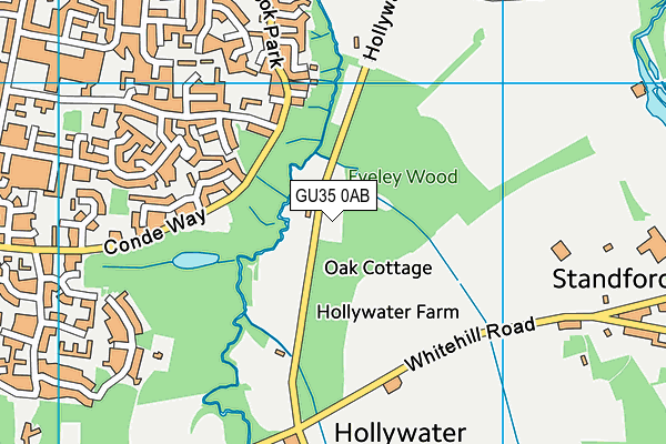 GU35 0AB map - OS VectorMap District (Ordnance Survey)