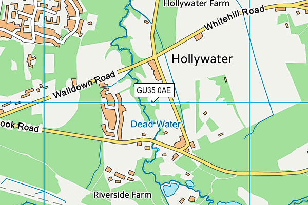 GU35 0AE map - OS VectorMap District (Ordnance Survey)