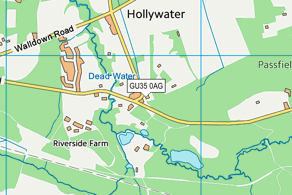 GU35 0AG map - OS VectorMap District (Ordnance Survey)