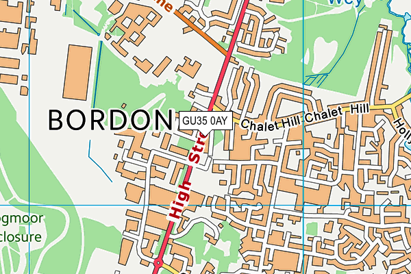 Map of THE DAIRY (BORDON) LTD at district scale
