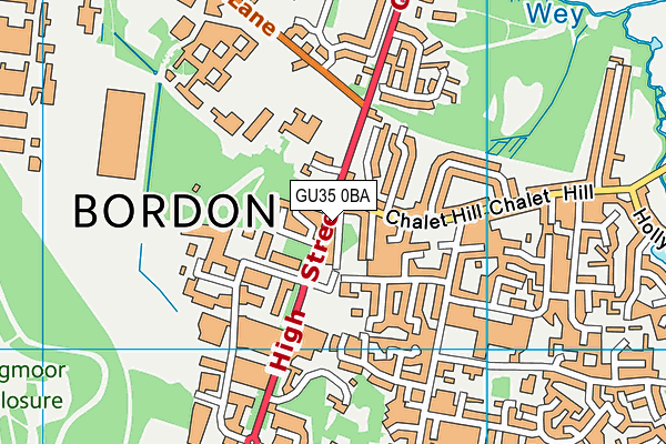 GU35 0BA map - OS VectorMap District (Ordnance Survey)