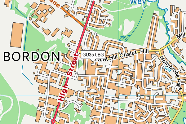 GU35 0BG map - OS VectorMap District (Ordnance Survey)