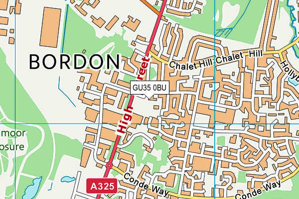 GU35 0BU map - OS VectorMap District (Ordnance Survey)