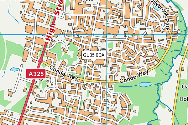 GU35 0DA map - OS VectorMap District (Ordnance Survey)