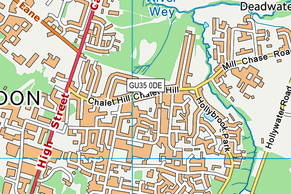 GU35 0DE map - OS VectorMap District (Ordnance Survey)