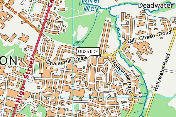 GU35 0DF map - OS VectorMap District (Ordnance Survey)