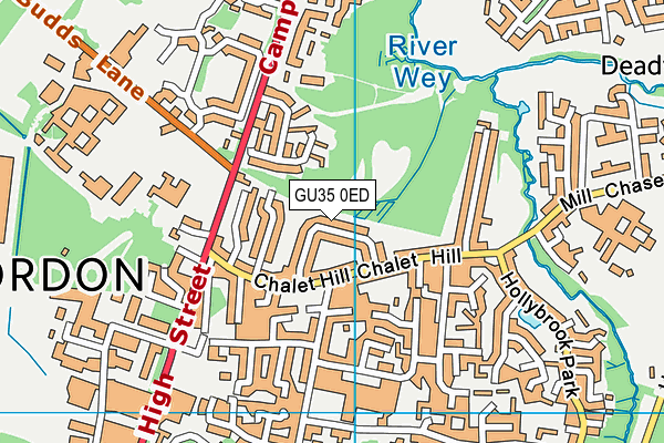 GU35 0ED map - OS VectorMap District (Ordnance Survey)