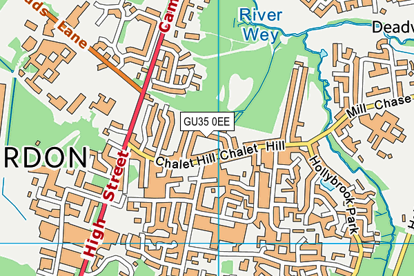 GU35 0EE map - OS VectorMap District (Ordnance Survey)