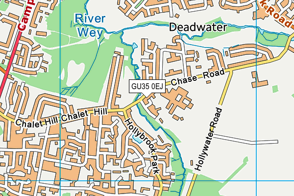 GU35 0EJ map - OS VectorMap District (Ordnance Survey)