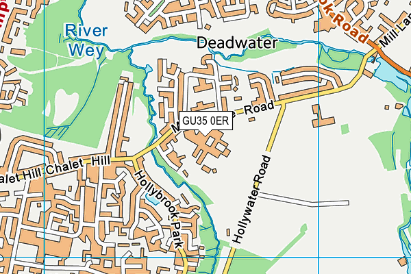 Mill Chase Leisure Centre (Closed) map (GU35 0ER) - OS VectorMap District (Ordnance Survey)