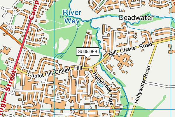 GU35 0FB map - OS VectorMap District (Ordnance Survey)