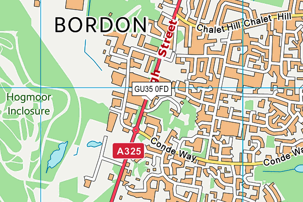 GU35 0FD map - OS VectorMap District (Ordnance Survey)