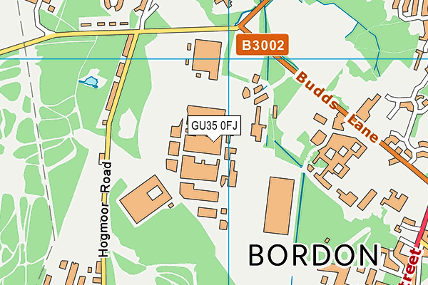 GU35 0FJ map - OS VectorMap District (Ordnance Survey)