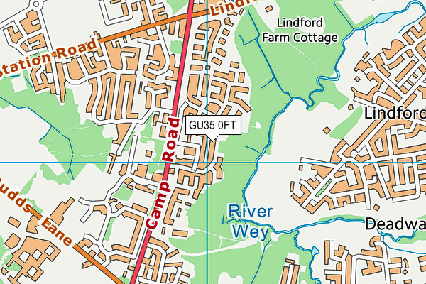 GU35 0FT map - OS VectorMap District (Ordnance Survey)