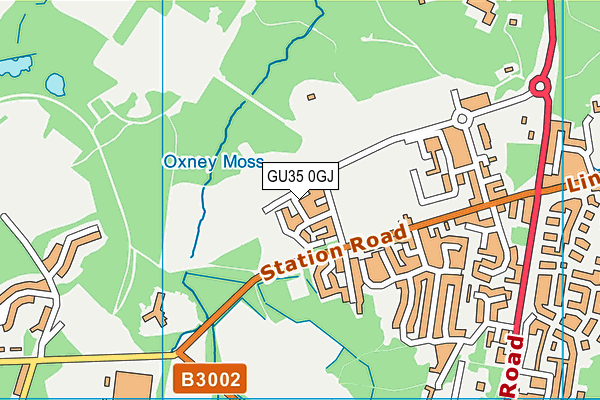 GU35 0GJ map - OS VectorMap District (Ordnance Survey)