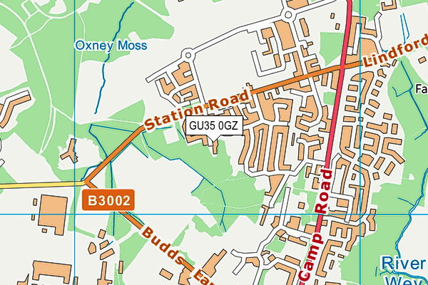 GU35 0GZ map - OS VectorMap District (Ordnance Survey)