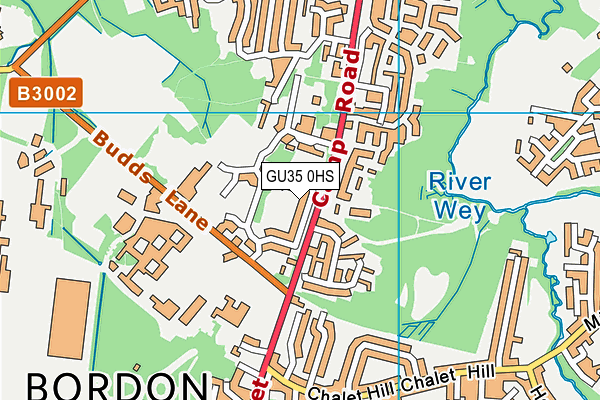 GU35 0HS map - OS VectorMap District (Ordnance Survey)