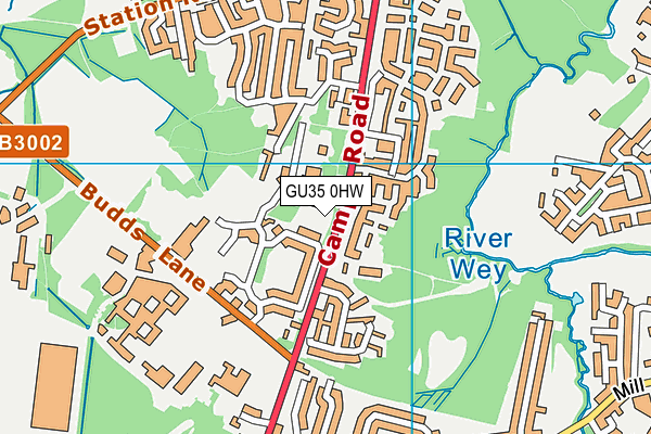 GU35 0HW map - OS VectorMap District (Ordnance Survey)