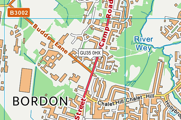 GU35 0HX map - OS VectorMap District (Ordnance Survey)