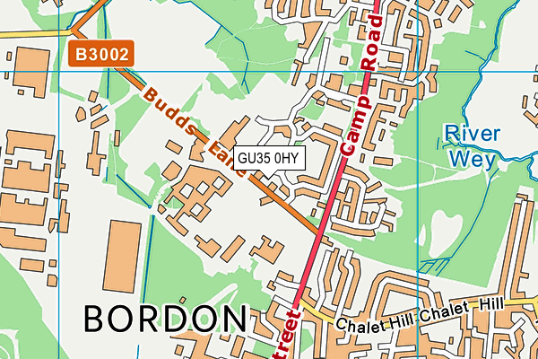 GU35 0HY map - OS VectorMap District (Ordnance Survey)