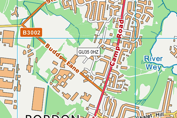 GU35 0HZ map - OS VectorMap District (Ordnance Survey)