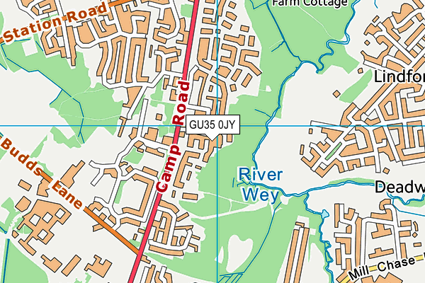 GU35 0JY map - OS VectorMap District (Ordnance Survey)