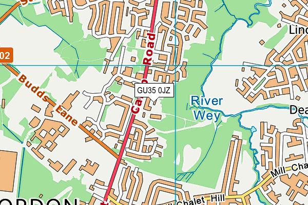 GU35 0JZ map - OS VectorMap District (Ordnance Survey)