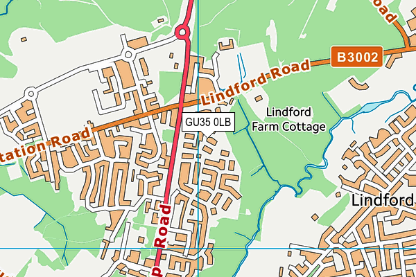 GU35 0LB map - OS VectorMap District (Ordnance Survey)