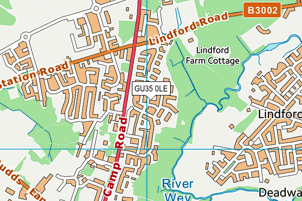 GU35 0LE map - OS VectorMap District (Ordnance Survey)