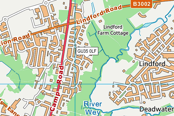 GU35 0LF map - OS VectorMap District (Ordnance Survey)