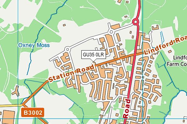 GU35 0LR map - OS VectorMap District (Ordnance Survey)