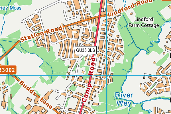 GU35 0LS map - OS VectorMap District (Ordnance Survey)